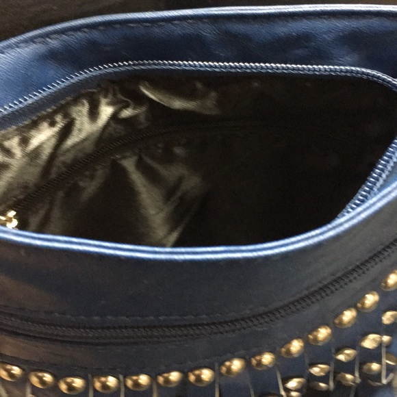 Royal Blue Western Fringe Messenger Bag - Picture 4 of 12